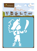 Set 6 Pochoirs Enfants Pirates 2