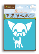 6 pochoirs Chiens