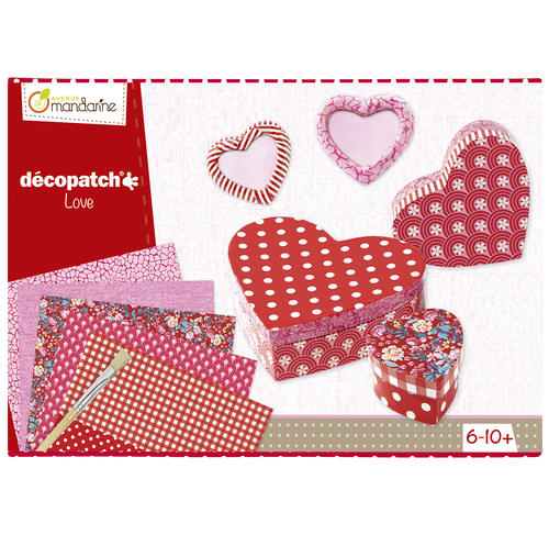 Boite créative, Décopatch, Kit amour