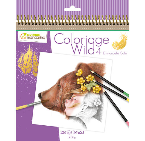 Cuaderno Colorear Coloriage Wild 3 Avenue Mandarine en 2023