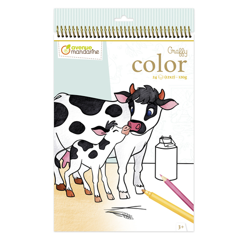 Black/White Avenue Mandarine Graffy Crea Colour Your Own Animal Creations Pack 
