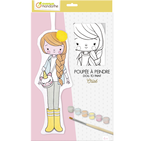 Avenue Mandarine Louloutes to Paint Camille 427815 keyring childrens craft 