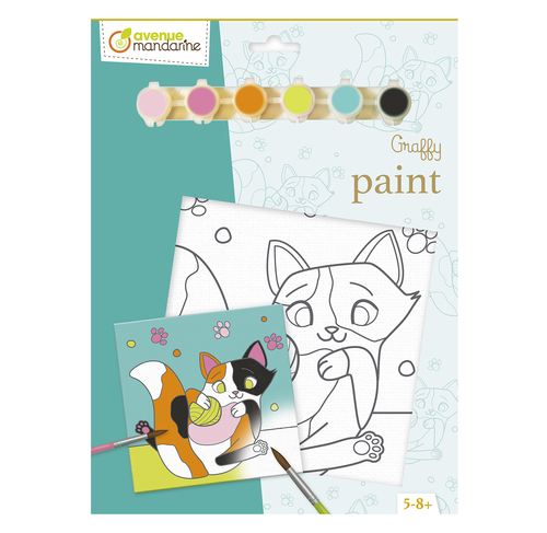 Graffy Paint, Chat 20x20 cm