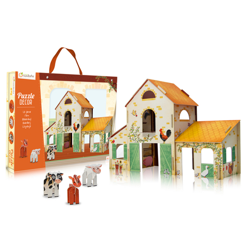 Puzzle en volume décor, Ferme