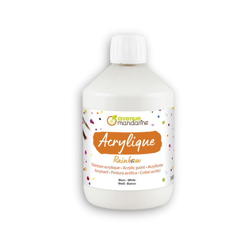 ACRYLIQUE MATE 500 ML BLANC